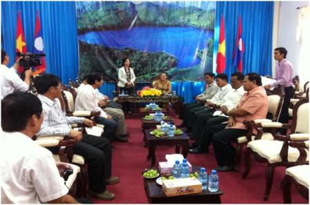 Đoàn cán bộ cấp cao tỉnh Kon Tum thăm, làm việc và chúc Tết các tỉnh Nam Lào